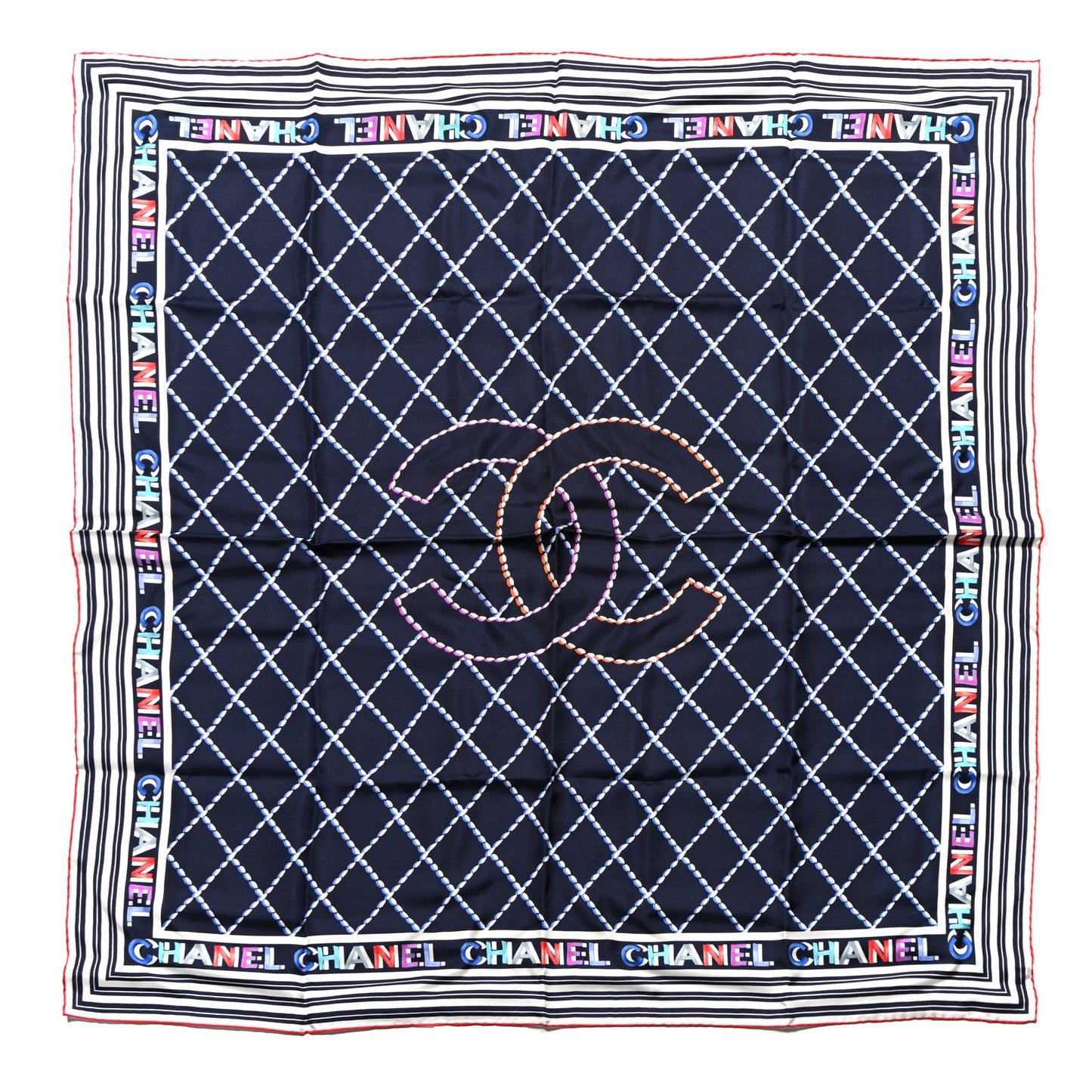 Silk CC Logo Square Scarf Multicolor