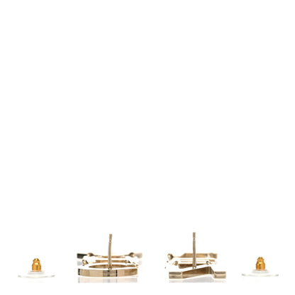 Chanel Metal Cha-Nel Logo Drop Earrings Gold 3 of 5