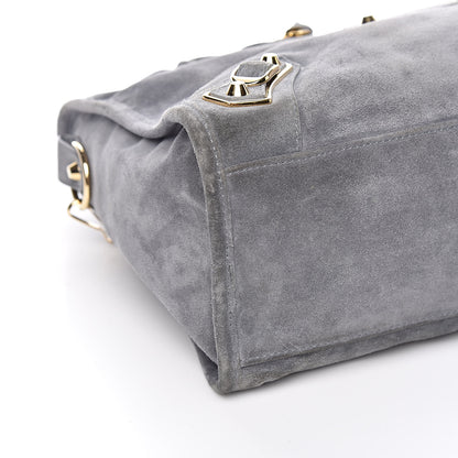 Balenciaga Baby Daim Suede Gold Metallic Edge Hardware City Gris Plomb 8 of 16