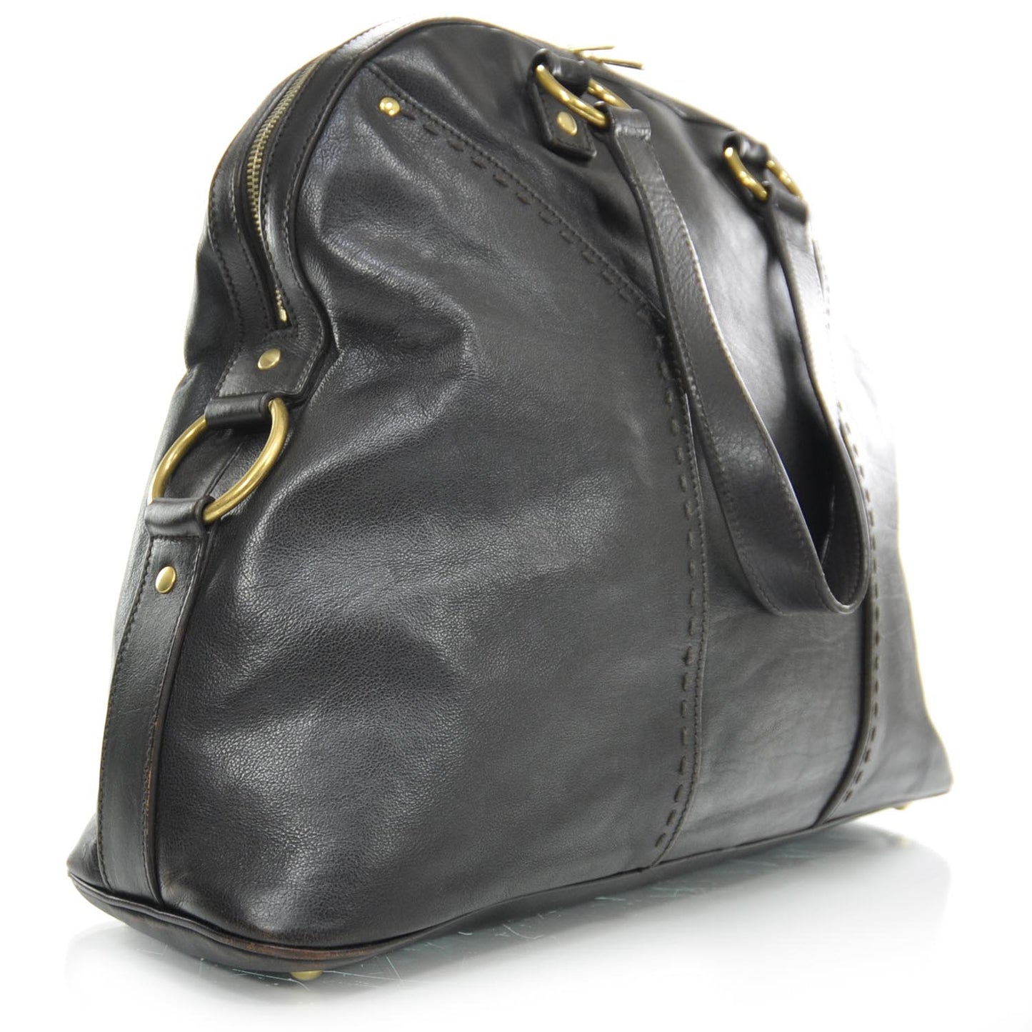 Leather Oversized Muse Chocolate Brown