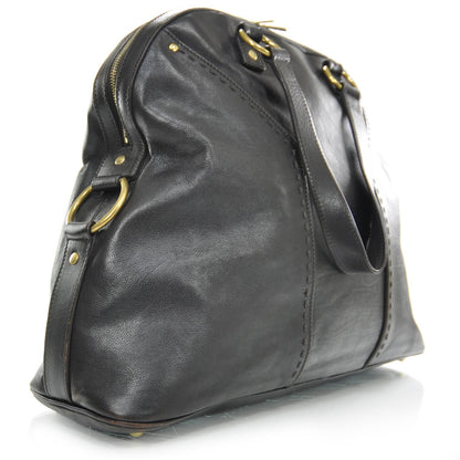 Saint Laurent Leather Oversized Muse Chocolate Brown 3 of 9