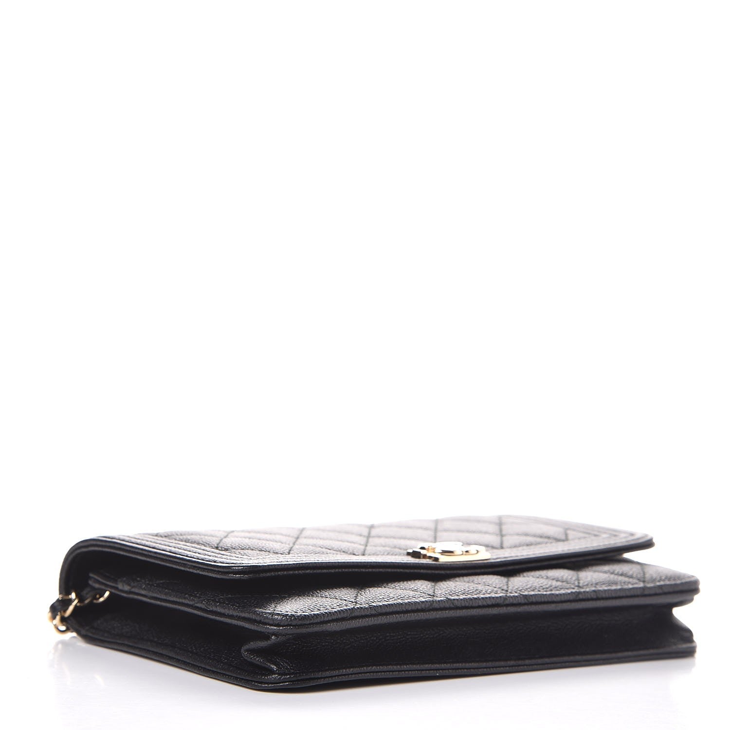 Chanel Caviar Quilted Boy Wallet On Chain WOC Black 4 of 9