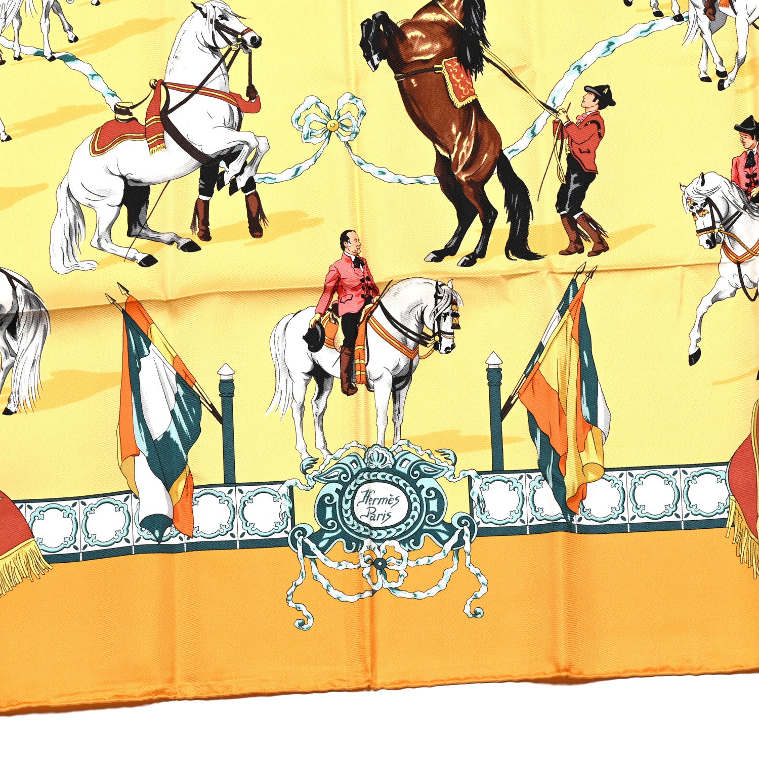 Hermes Silk Real Escuela Andaluza Del Arte Ecuestre Scarf 90 2 of 5