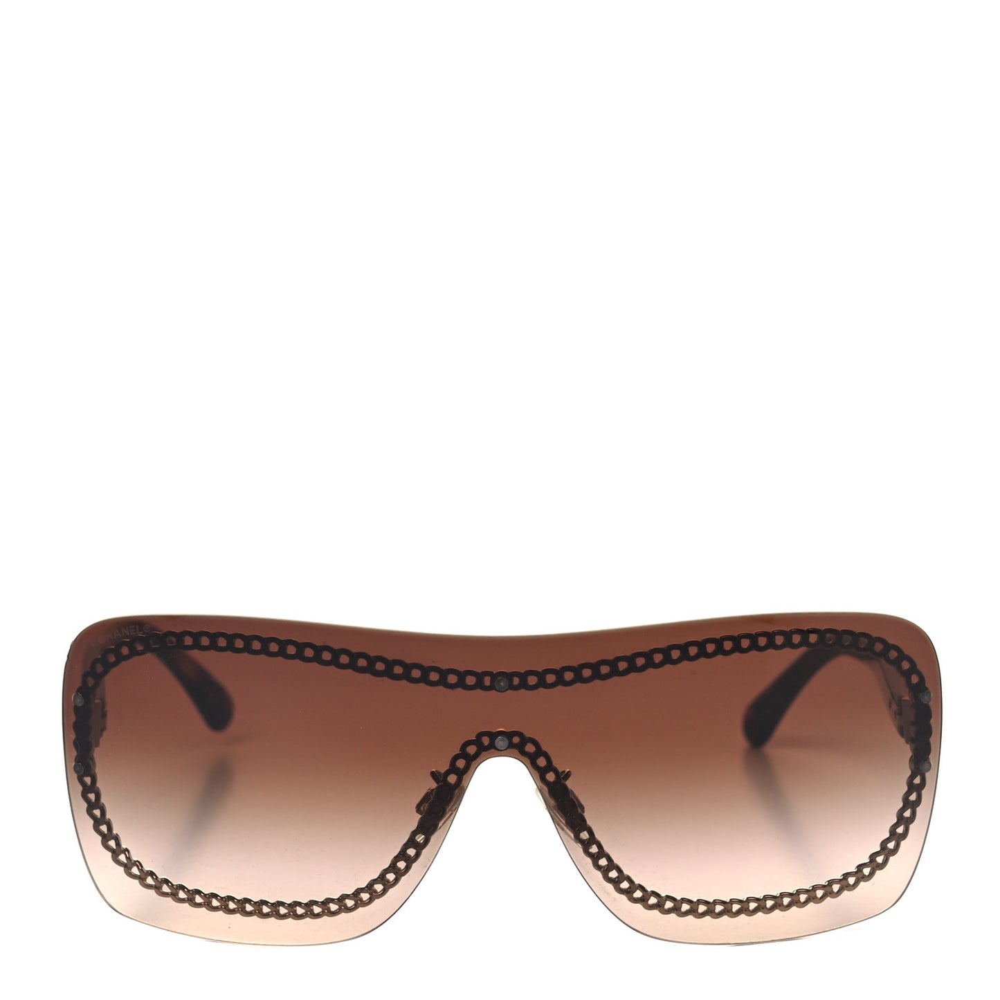 Rimless Shield Sunglasses 4243 Gradient Tortoise