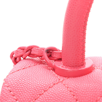 Chanel Caviar Quilted Incognito Extra Mini Coco Handle Flap Pink 11 of 11