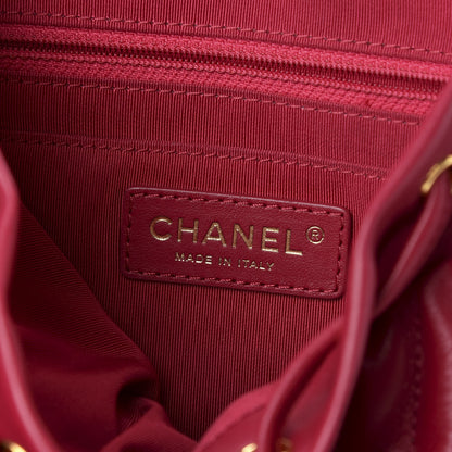 Chanel Calfskin Chevron Quilted Small Urban Spirit Backpack Dark Pink 5 of 8