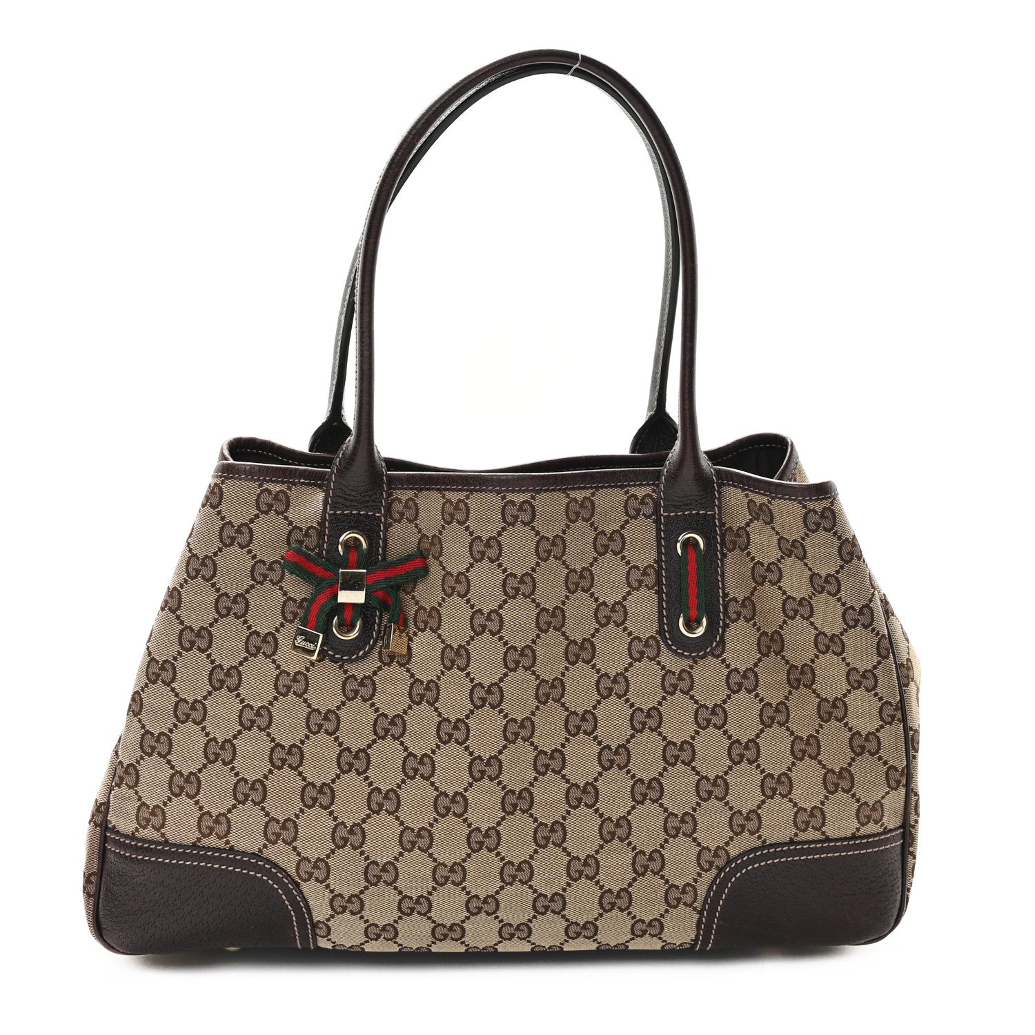 Gucci Monogram Medium Princy Tote Dark Brown 1 of 12