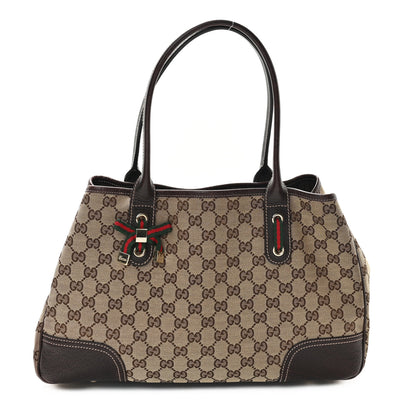 Gucci Monogram Medium Princy Tote Dark Brown 1 of 12