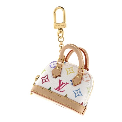 Louis Vuitton LV x TM Monogram Multicolor Micro Alma Bag Charm White 1 of 6