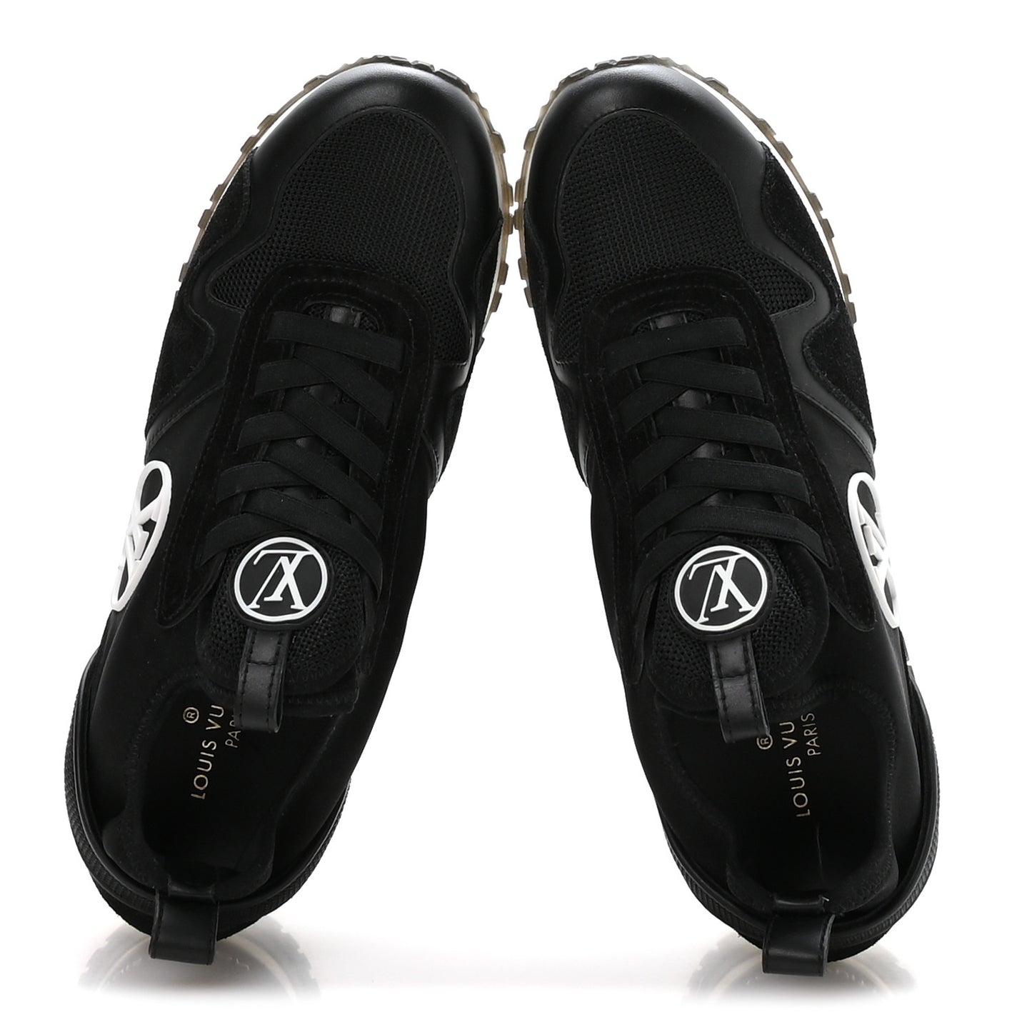 Calfskin Run Away Sneakers 37 Black