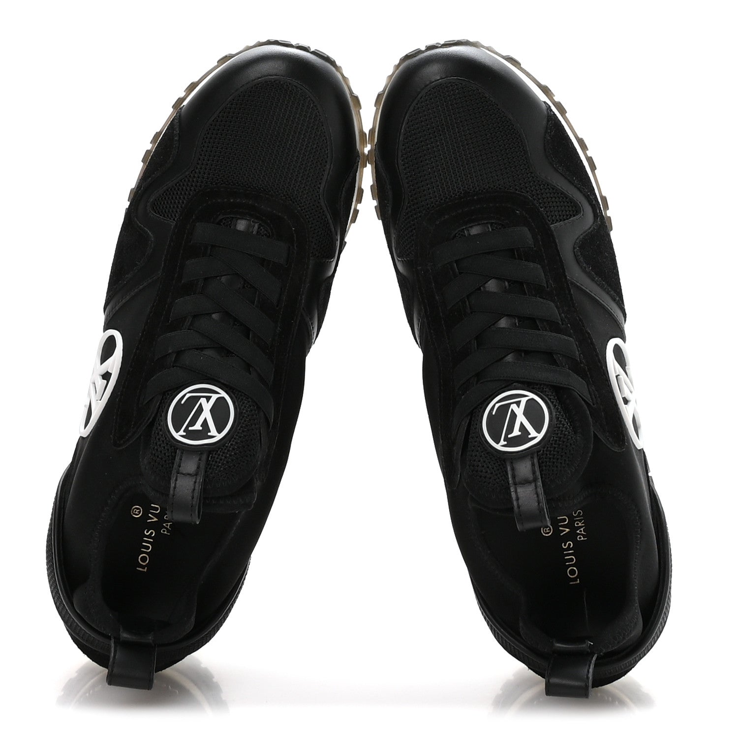 Louis Vuitton Calfskin Run Away Sneakers 37 Black 2 of 10
