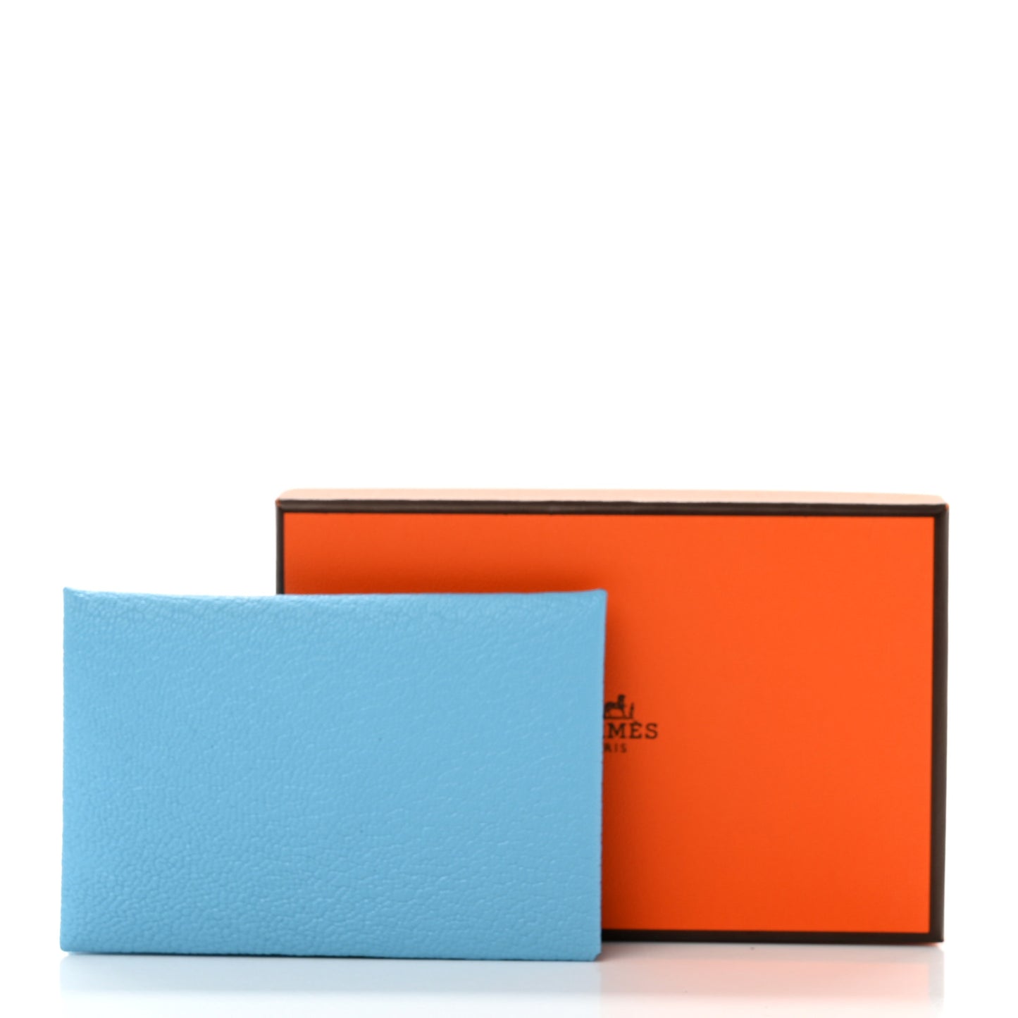 Chevre Mysore Verso Calvi Card Case Celeste Kraft