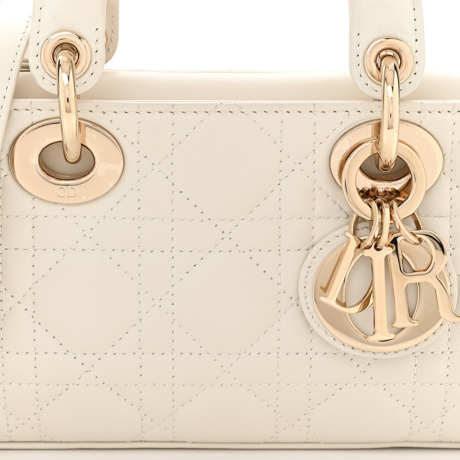 Christian Dior Lambskin Cannage Small Lady D-Joy Latte 7 of 10