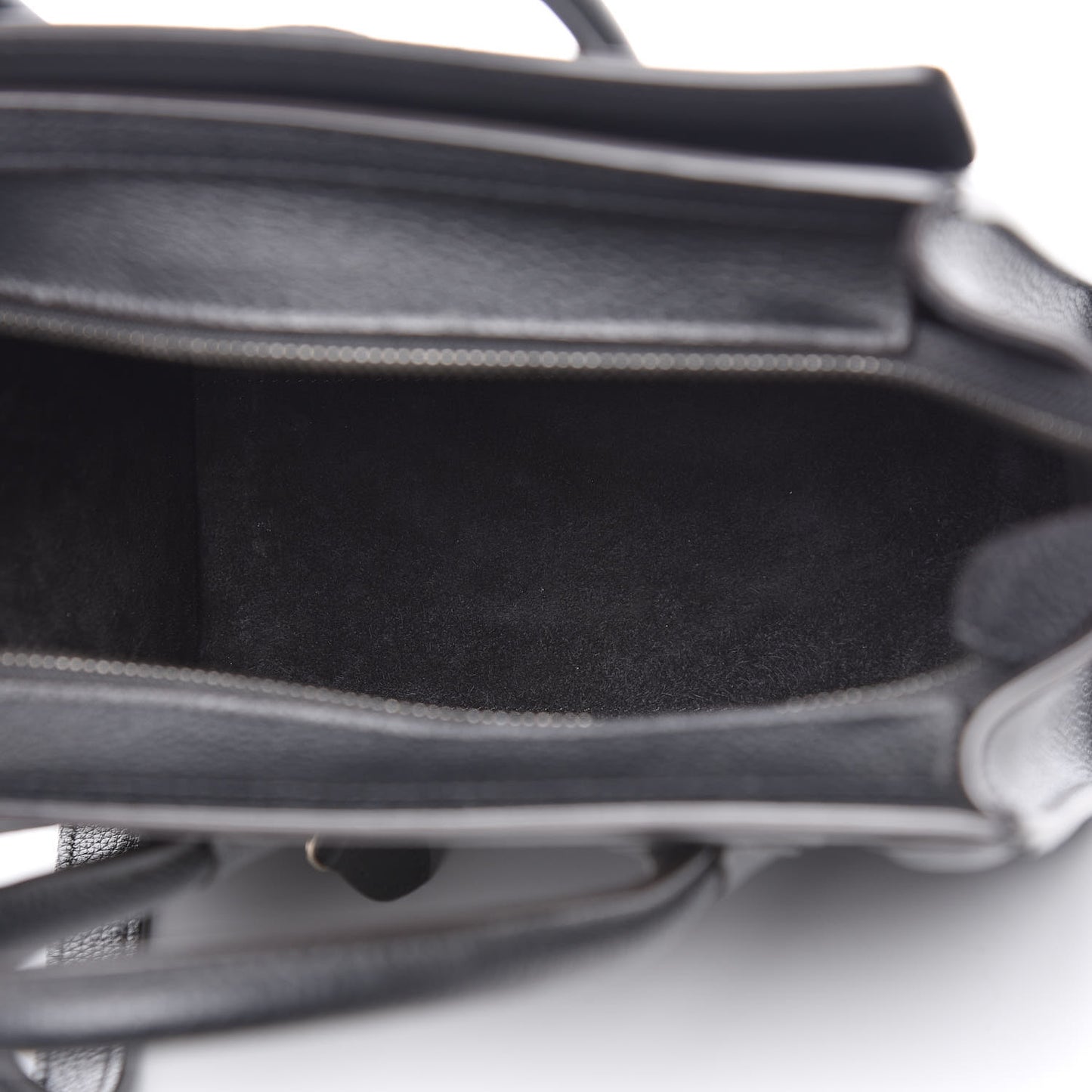Drummed Calfskin Nano Luggage Black
