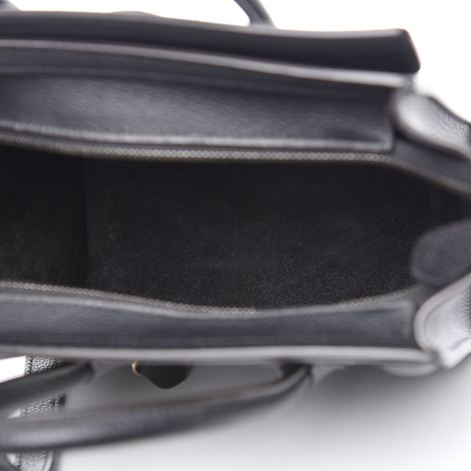 Celine Drummed Calfskin Nano Luggage Black 5 of 8
