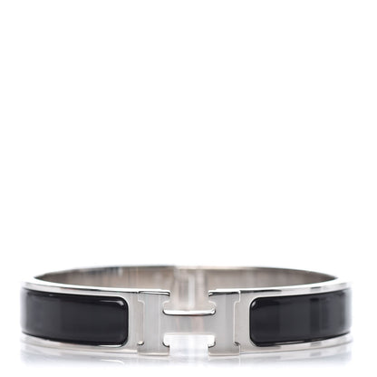 Hermes Enamel Narrow Clic Clac H Bracelet GM Black 1 of 7