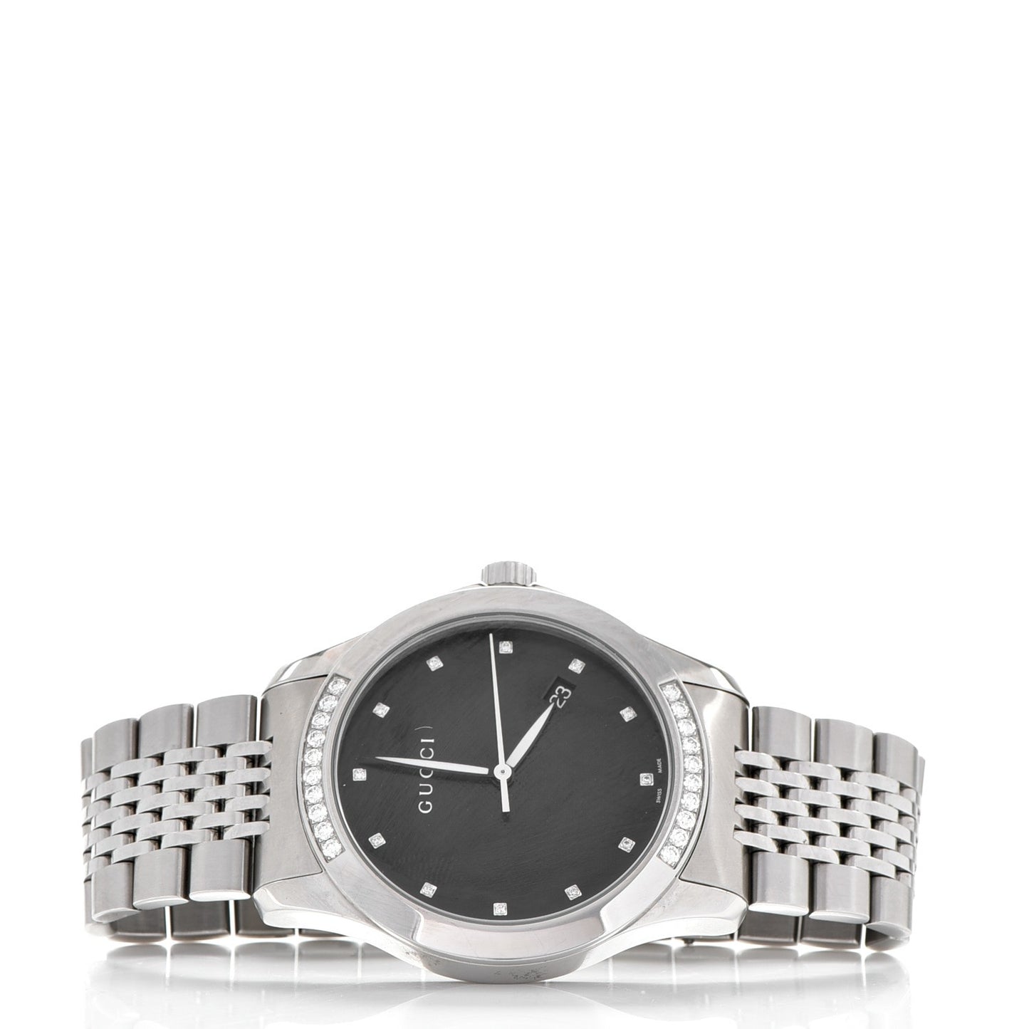 Stainless Steel Diamond 38mm G-Timeless Quartz Watch Black