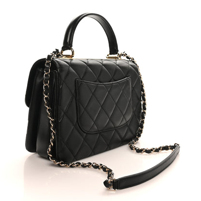 Chanel Lambskin Quilted Small Trendy CC Dual Handle Flap Bag Black 3 of 11