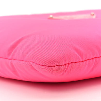 Prada Tessuto Nylon Soft Padded Crossbody Clutch Rosa Fluo 9 of 13