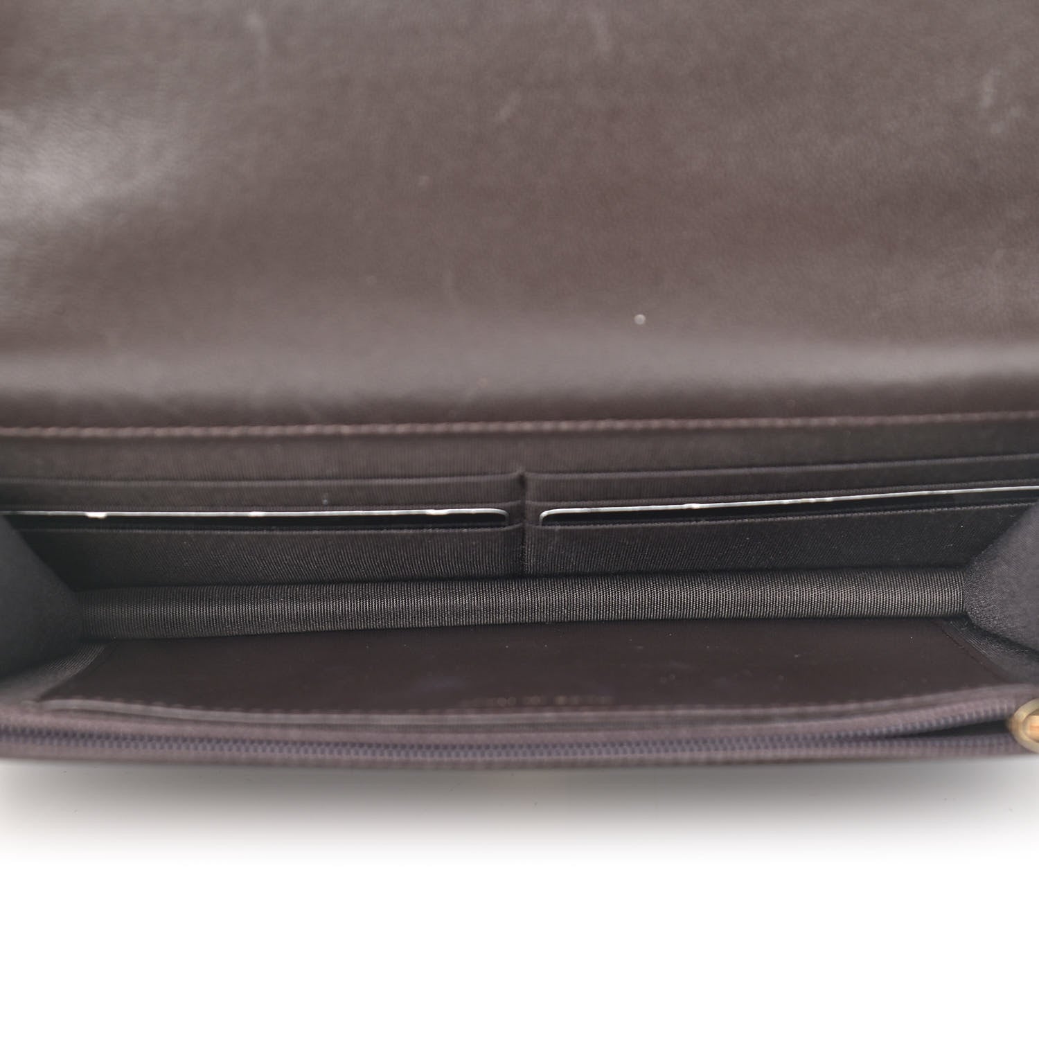 Chanel Shiny Goatskin Quilted Chanel 19 Wallet On Chain WOC Dark Brown 5 of 15