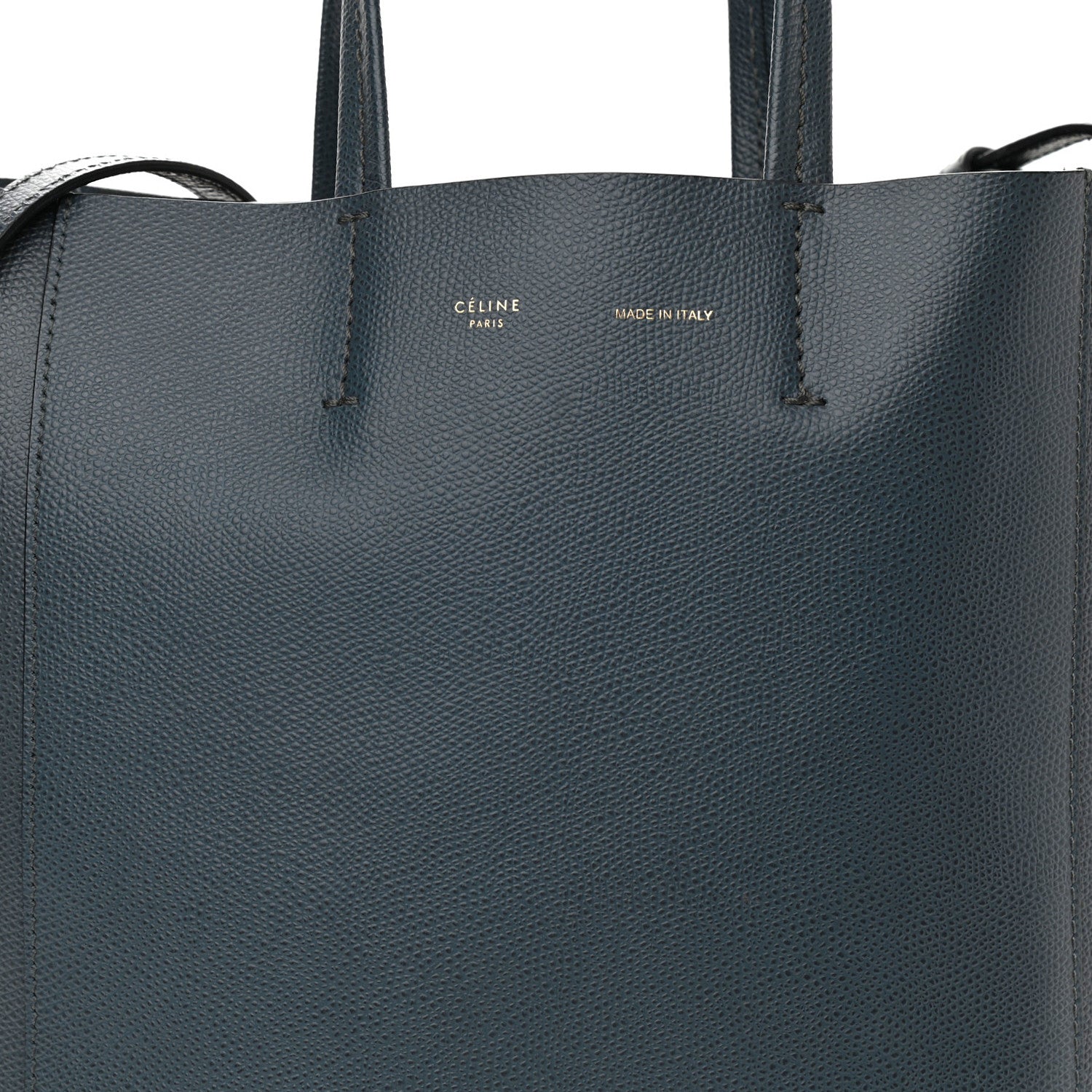 Celine Grained Calfskin Small Vertical Cabas Storm 5 of 11