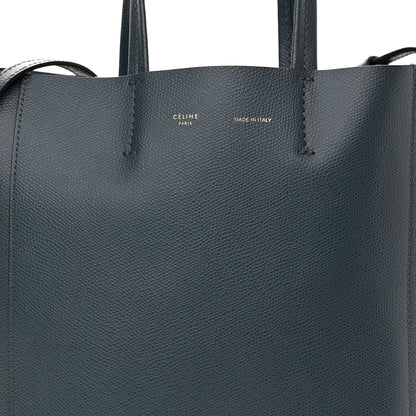 Celine Grained Calfskin Small Vertical Cabas Storm 5 of 11