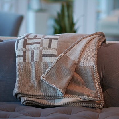 Hermes Cashmere Facade Avalon Blanket Sable 2 of 4