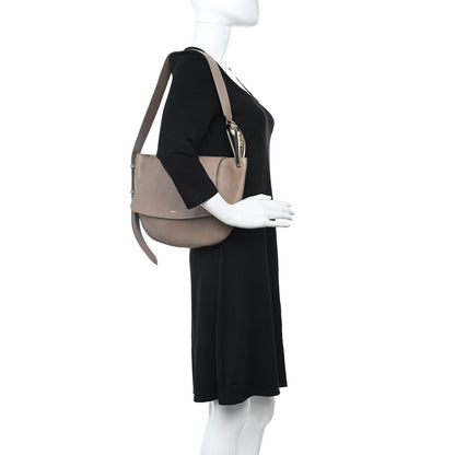 Chloe Grain Calfskin Kiss Hobo Motty Grey 2 of 12