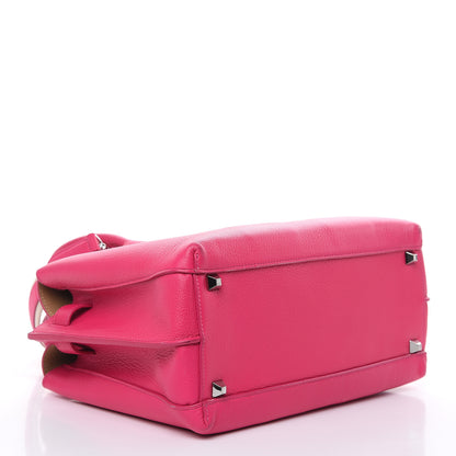 MCM Grained Calfskin Medium Milla Tote Beetroot Pink 4 of 16