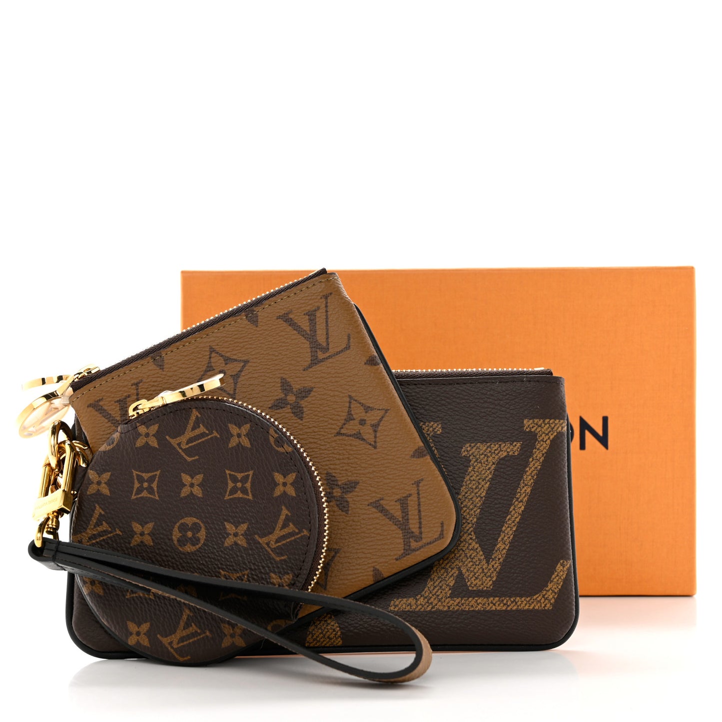 Reverse Monogram Giant Trio Pouch