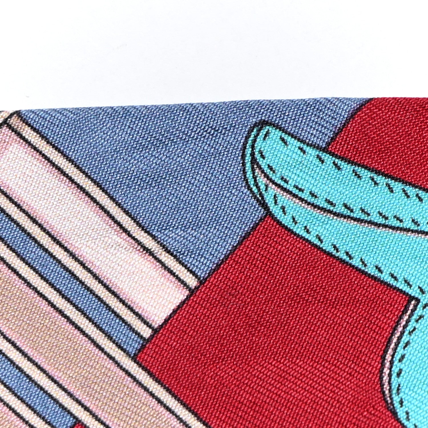 Hermes Silk Brides et Gris-Gris Twilly Marine Turquoise Rose 6 of 12
