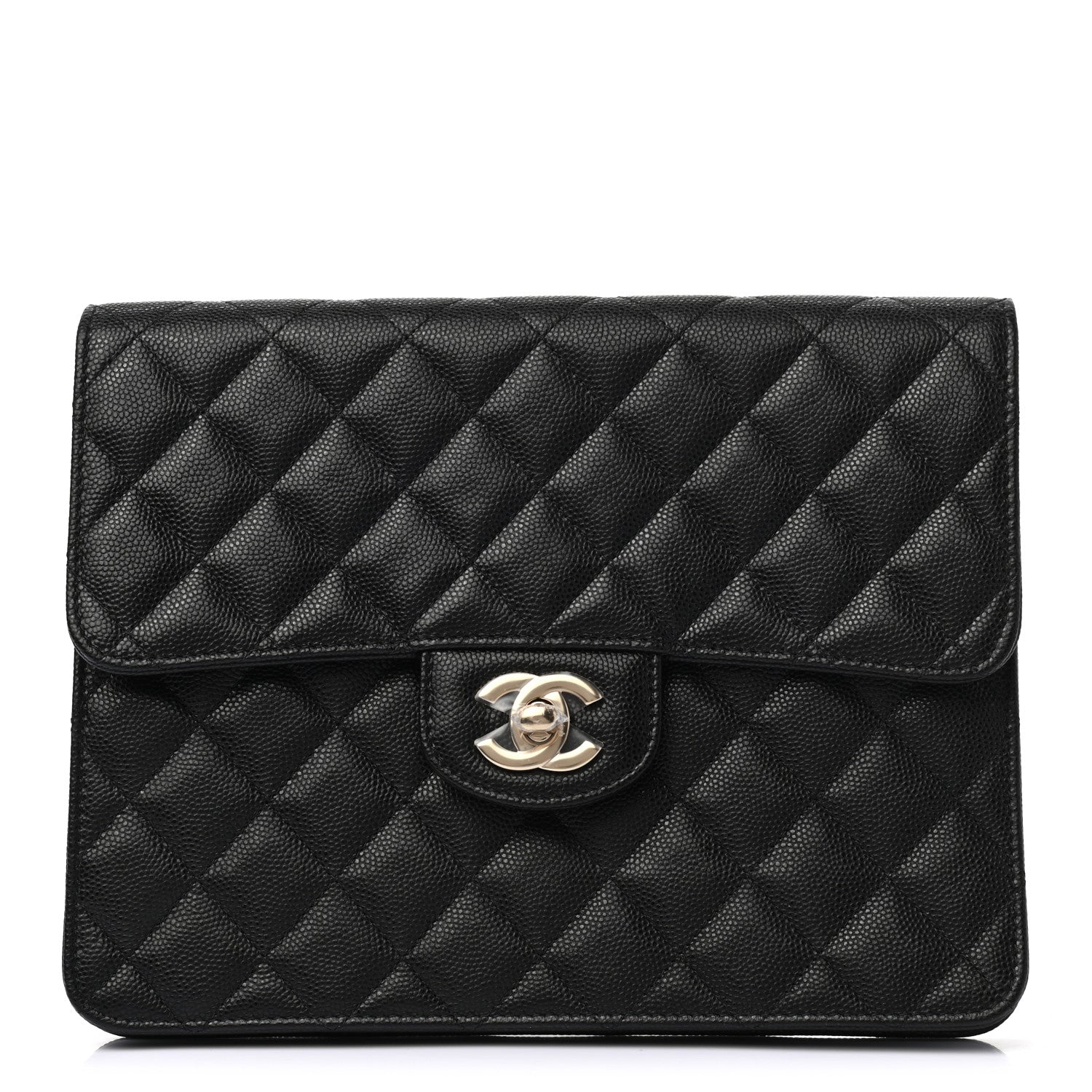 Chanel Caviar Quilted Square Flap Clutch Black 1 of 7