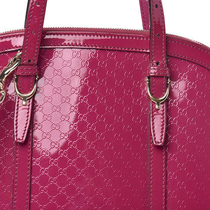 Gucci Patent Microguccissima Small Nice Top Handle Dome Bag Bright Bouganville 10 of 10