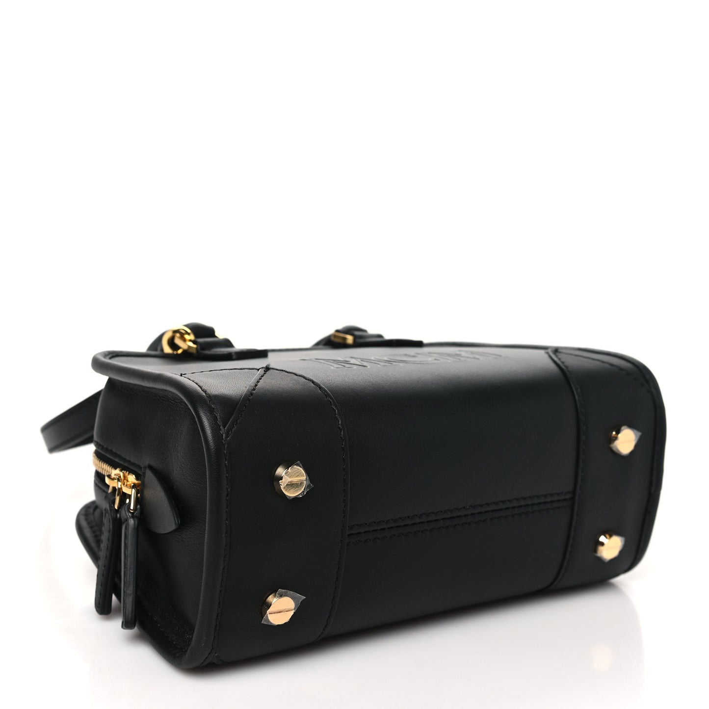 Calfskin Mini Aren Boston Bag Black