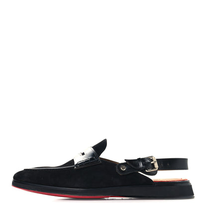 Christian Louboutin Veau Velours Calfskin Mens Tricoto Flat 44.5 Black 1 of 9