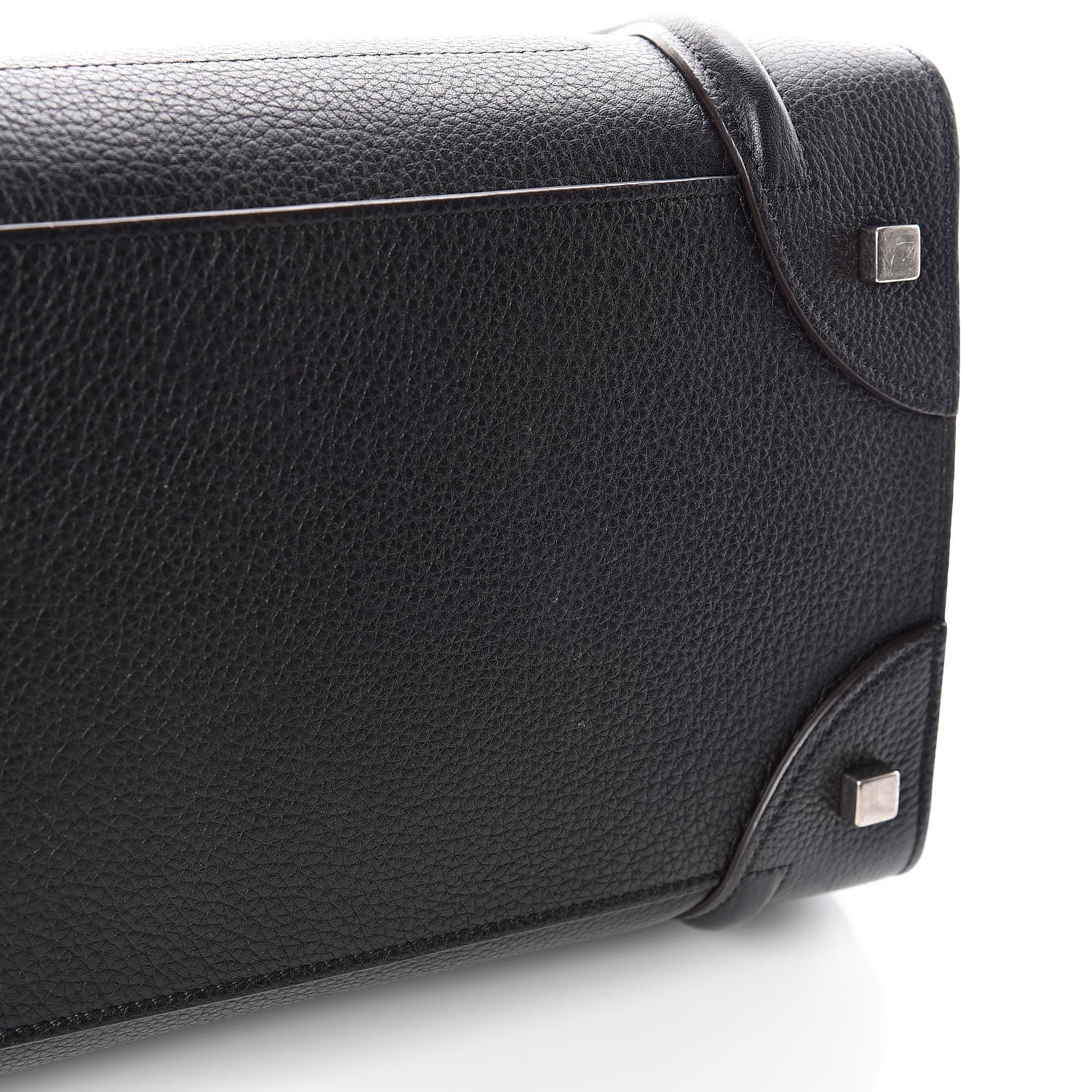 Celine Drummed Calfskin Mini Luggage Black 10 of 12
