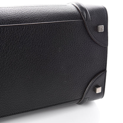 Celine Drummed Calfskin Mini Luggage Black 10 of 12