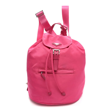 Prada Tessuto Nylon Saffiano Vela Medium Backpack Fuxia 1 of 11