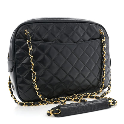 Chanel Lambskin Quilted Camera Case Black 3 of 19