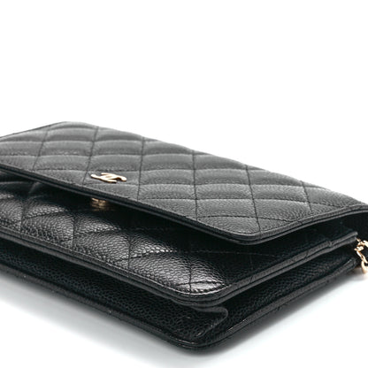 Chanel Caviar Quilted Wallet On Chain WOC Black 11 of 12