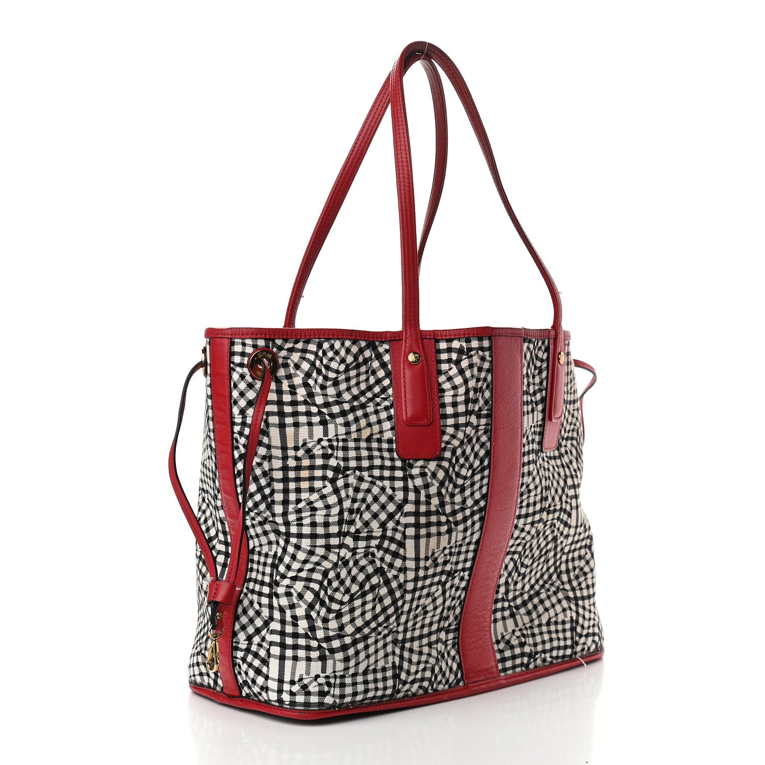 MCM Visetos Medium Liz Reversible Shopper Tote Ruby Red 9 of 17