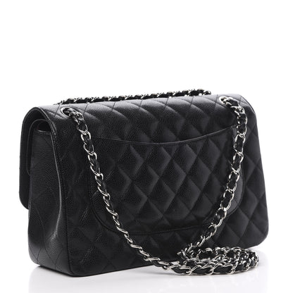 Chanel Caviar Quilted Jumbo Double Flap Black 3 of 11