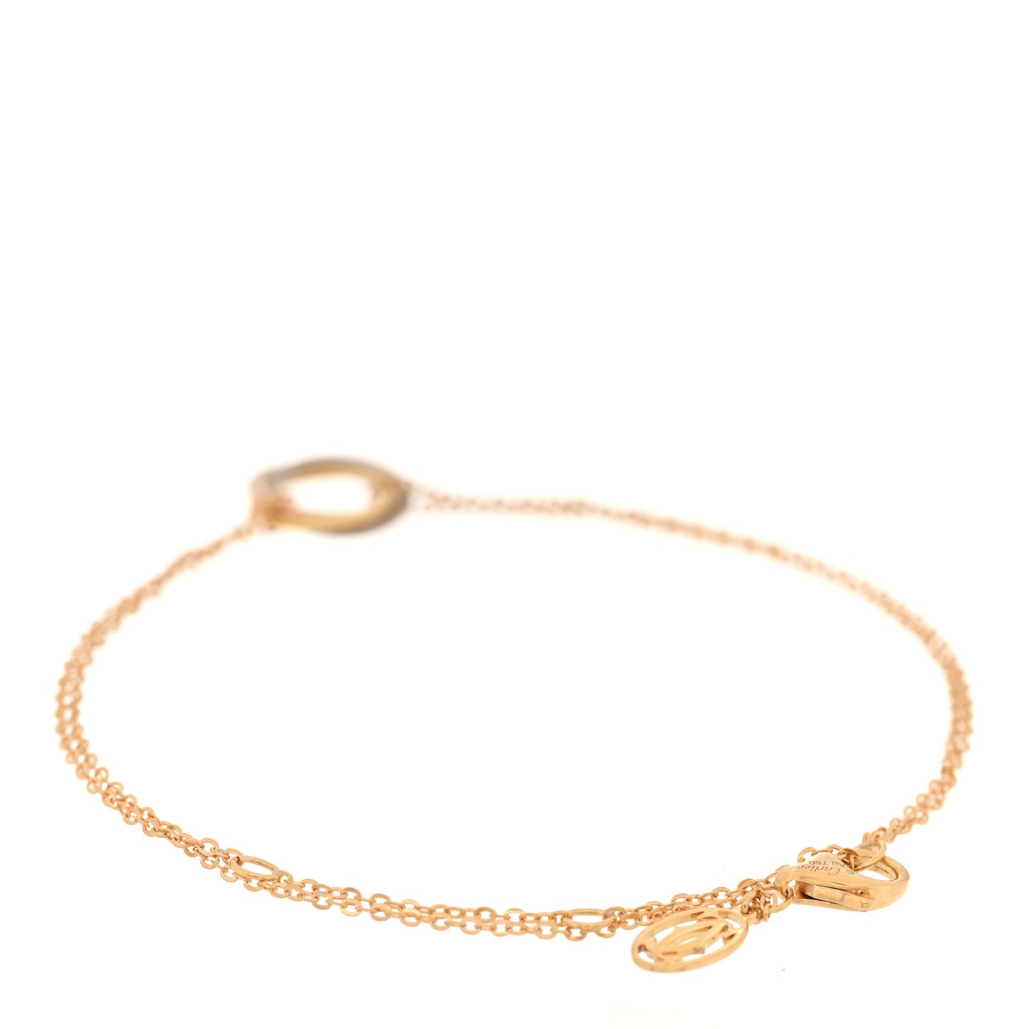 18K Pink Yellow White Gold Trinity Bracelet