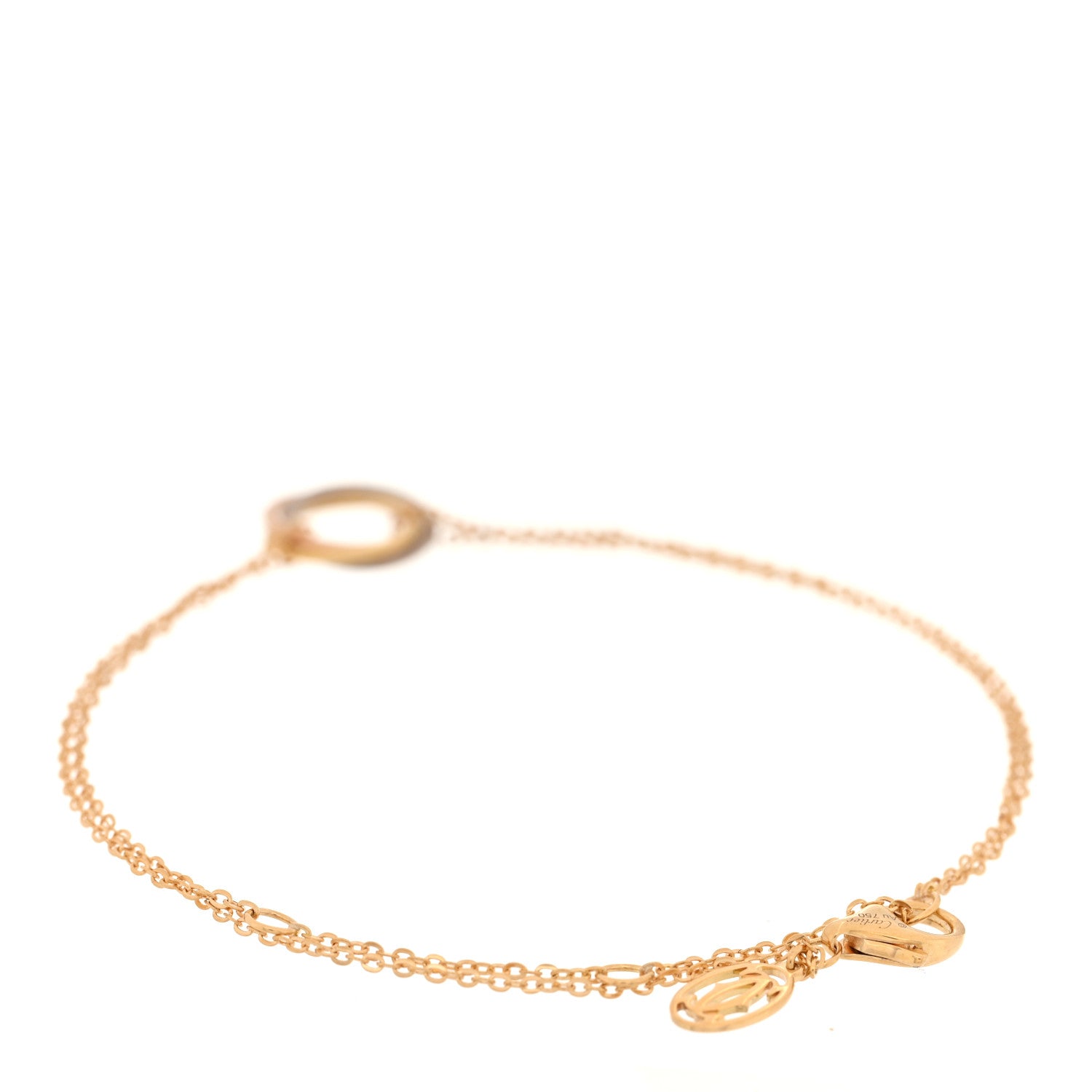 Cartier 18K Pink Yellow White Gold Trinity Bracelet 2 of 3