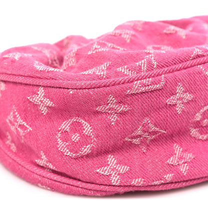 Louis Vuitton Monogram Denim Pochette Valley Fuchsia 8 of 10