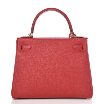 Hermes Togo Kelly Retourne 28 Rouge Casaque 4 of 37