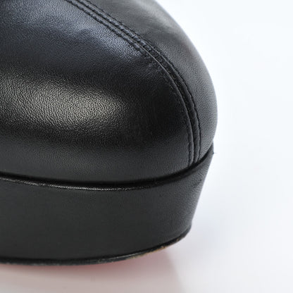 Christian Louboutin Calfskin Studded Miss Fast Plato 140 Platform Booties 39 Black 13 of 23