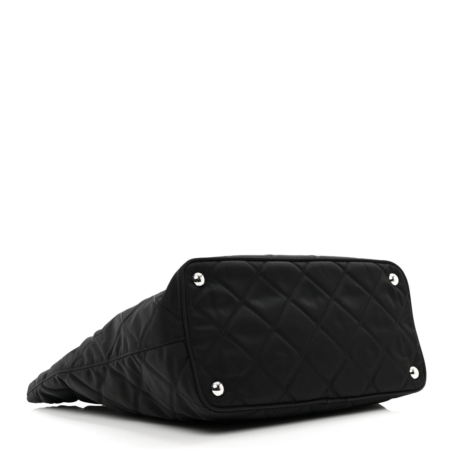 Prada Nylon Tessuto Impuntu Quilted Tote Black 4 of 9