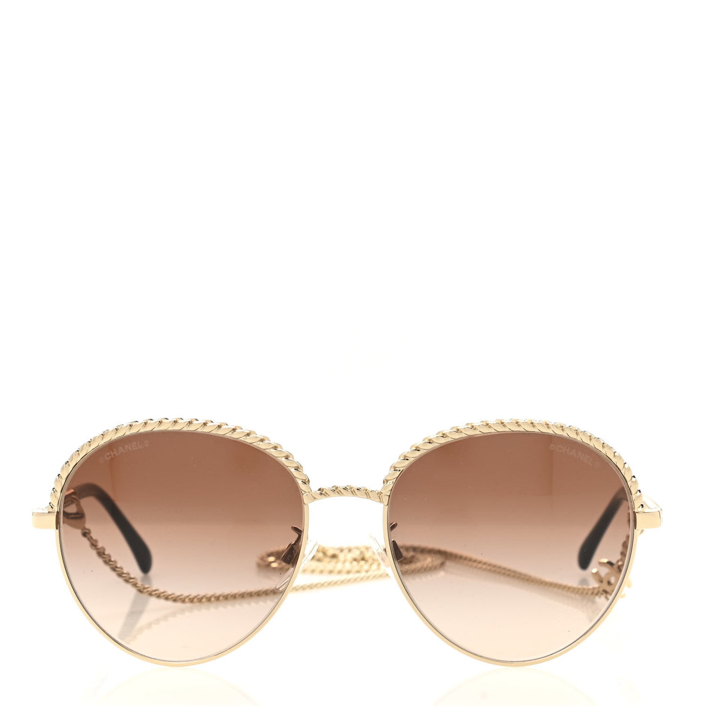 Chain Pantos Sunglasses 4242 Gold Brown