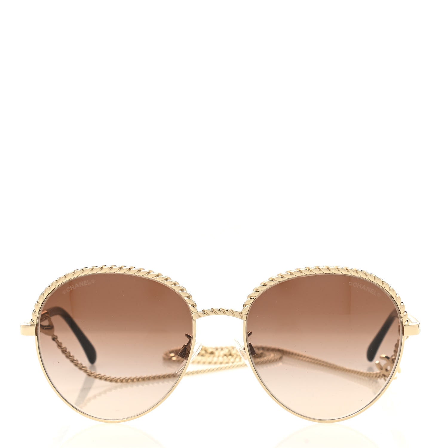 Chanel Chain Pantos Sunglasses 4242 Gold Brown 2 of 8